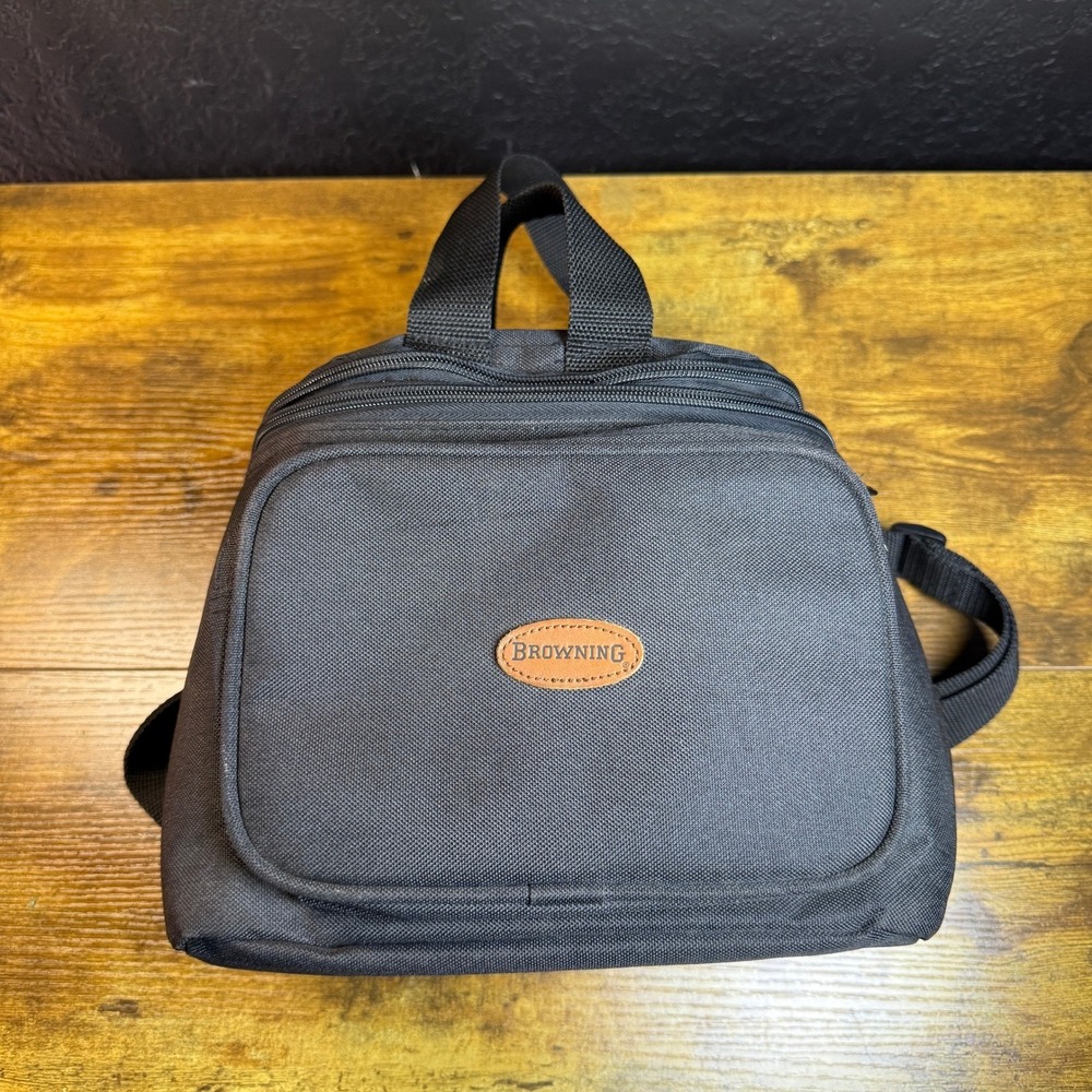 Browning Insulated Cooler Dual Compartment Black Nylon Backpack Unisex OS